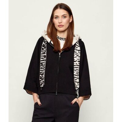 Marc Cain Sweter Loose fit czarny 34 Marc Cain Sweter Loose fit czarny 34