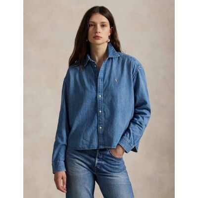 Polo Ralph Lauren Jeansowa koszula Loose fit niebieski S Polo Ralph Lauren Jeansowa koszula Loose fit niebieski S