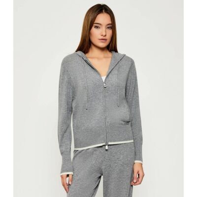Pinko Wełniany sweter SULLAWESI Regular Fit z dodatkiem kaszmiru szary XL Pinko Wełniany sweter SULLAWESI Regular Fit z dodatkiem kaszmiru szary XL