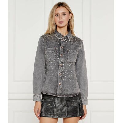 One Teaspoon Jeansowa koszula Regular Fit szary S One Teaspoon Jeansowa koszula Regular Fit szary S