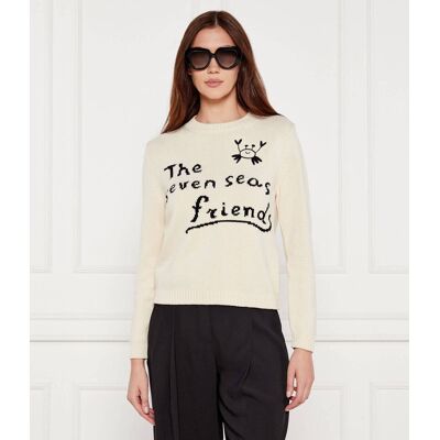 Weekend MaxMara Sweter NESPOLA Regular Fit ecru XS Weekend MaxMara Sweter NESPOLA Regular Fit ecru XS
