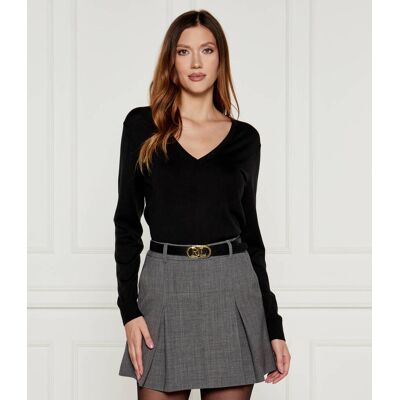 Tommy Hilfiger Wełniany sweter Regular Fit czarny XS Tommy Hilfiger Wełniany sweter Regular Fit czarny XS