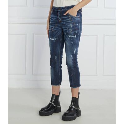 Dsquared2 Jeansy Cool Girl Cropped Fit granatowy 42 Dsquared2 Jeansy Cool Girl Cropped Fit granatowy 42