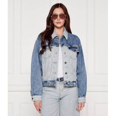 Guess Jeans Kurtka jeansowa Oversize fit niebieski XS Guess Jeans Kurtka jeansowa Oversize fit niebieski XS