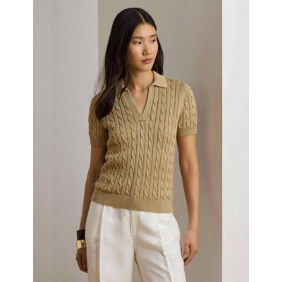 Polo Ralph Lauren LAUREN RALPH LAUREN Sweter Hilean Slim Fit beżowy XS Polo Ralph Lauren LAUREN RALPH LAUREN Sweter Hilean Slim Fit beżowy XS