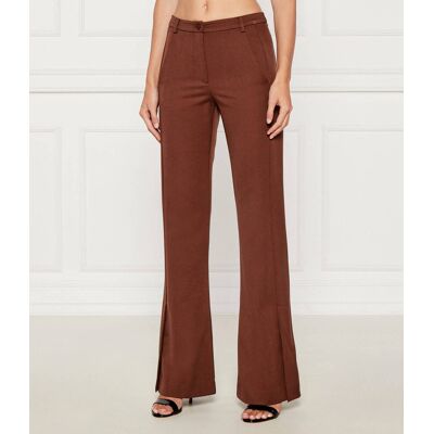 Patrizia Pepe Spodnie flare fit brązowy 34 Patrizia Pepe Spodnie flare fit brązowy 34