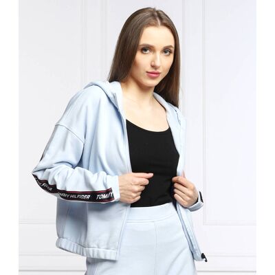 Tommy Sport Bluza Relaxed fit błękitny M Tommy Sport Bluza Relaxed fit błękitny M