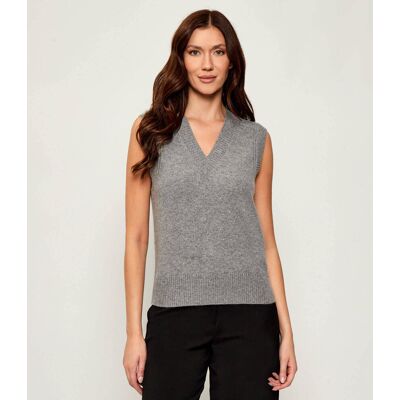 Weekend MaxMara Kaszmirowa kamizelka CARLOS Regular Fit szary S Weekend MaxMara Kaszmirowa kamizelka CARLOS Regular Fit szary S