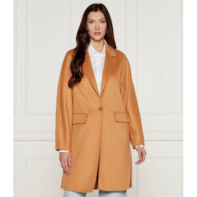 Patrizia Pepe Wełniany płaszcz camel 36 Patrizia Pepe Wełniany płaszcz camel 36