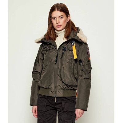 PARAJUMPERS Puchowa Kurtka Gobi S. Regular Fit shearling oliwkowy L PARAJUMPERS Puchowa Kurtka Gobi S. Regular Fit shearling oliwkowy L