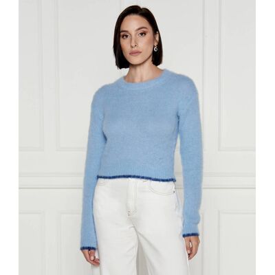 Pinko Sweter Regular Fit z dodatkiem wełny błękitny M Pinko Sweter Regular Fit z dodatkiem wełny błękitny M