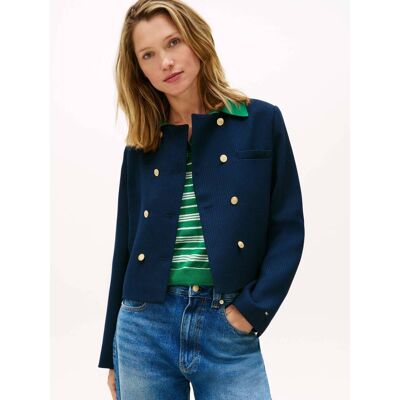 Tommy Hilfiger Marynarka Regular Fit z dodatkiem wełny granatowy 38 Tommy Hilfiger Marynarka Regular Fit z dodatkiem wełny granatowy 38