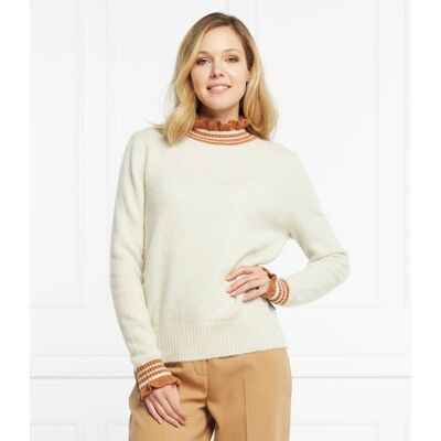 Silvian Heach Sweter Relaxed fit z dodatkiem wełny beżowy S Silvian Heach Sweter Relaxed fit z dodatkiem wełny beżowy S
