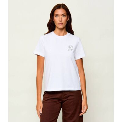 Barbour T-shirt Rosalie Relaxed fit biały 38 Barbour T-shirt Rosalie Relaxed fit biały 38