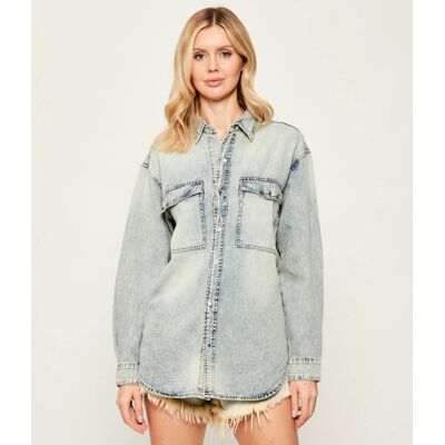 One Teaspoon Jeansowa koszula ESSENTIAL Oversize fit błękitny S One Teaspoon Jeansowa koszula ESSENTIAL Oversize fit błękitny S