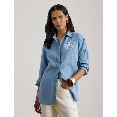 Polo Ralph Lauren LAUREN RALPH LAUREN Lniana koszula Loose fit niebieski M Polo Ralph Lauren LAUREN RALPH LAUREN Lniana koszula Loose fit niebieski M