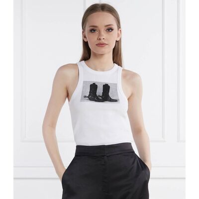 HUGO Top Classic Tank_2 Slim Fit biały XL HUGO Top Classic Tank_2 Slim Fit biały XL