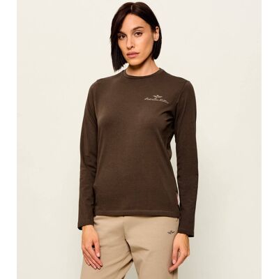 Aeronautica Militare Bluzka Regular Fit brązowy S Aeronautica Militare Bluzka Regular Fit brązowy S