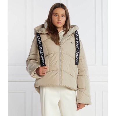 Calvin Klein Jeans Kurtka Regular Fit beżowy S Calvin Klein Jeans Kurtka Regular Fit beżowy S