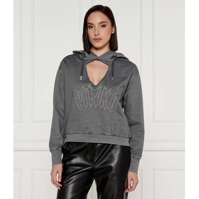 Pinko Bluza Cropped Fit srebrny XS Pinko Bluza Cropped Fit srebrny XS
