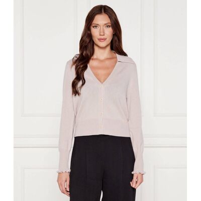 Marc Cain Kaszmirowy kardigan Loose fit różowy 40 Marc Cain Kaszmirowy kardigan Loose fit różowy 40