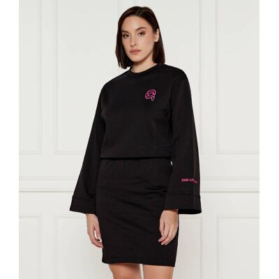Karl Lagerfeld Sukienka ikonik 2.0 jelly czarny S Karl Lagerfeld Sukienka ikonik 2.0 jelly czarny S