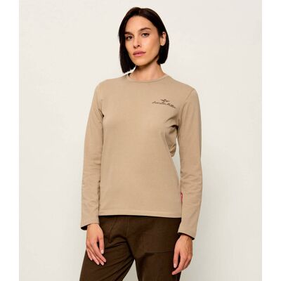 Aeronautica Militare Bluzka Regular Fit beżowy S Aeronautica Militare Bluzka Regular Fit beżowy S