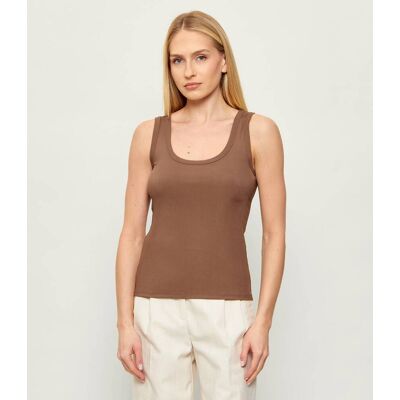 Marella SPORT Top MLMORATA Slim Fit brązowy XL Marella SPORT Top MLMORATA Slim Fit brązowy XL