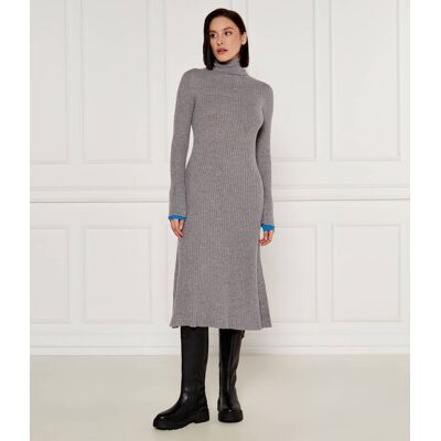 Pinko Wełniana sukienka Highlander z dodatkiem kaszmiru szary L Pinko Wełniana sukienka Highlander z dodatkiem kaszmiru szary L