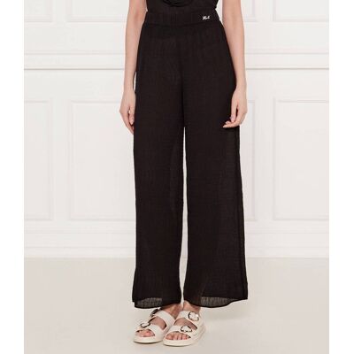 Karl Lagerfeld Spodnie flare fit czarny M Karl Lagerfeld Spodnie flare fit czarny M