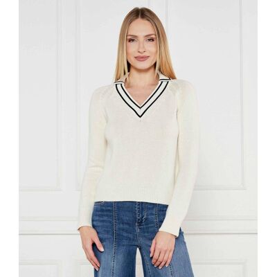 Liu Jo Sweter Regular Fit biały M Liu Jo Sweter Regular Fit biały M