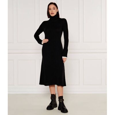 Pinko Wełniana sukienka HIGHLANDER z dodatkiem kaszmiru czarny XS Pinko Wełniana sukienka HIGHLANDER z dodatkiem kaszmiru czarny XS