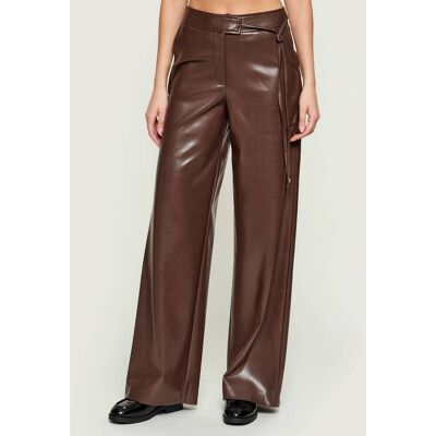 Marciano Guess Spodnie GLADYS Relaxed fit brązowy 36/34 Marciano Guess Spodnie GLADYS Relaxed fit brązowy 36/34