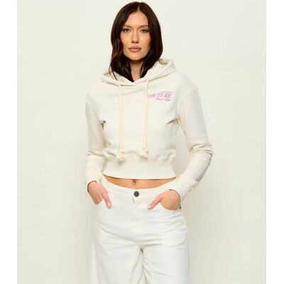 Versace Jeans Couture Bluza Cropped Fit ecru L Versace Jeans Couture Bluza Cropped Fit ecru L