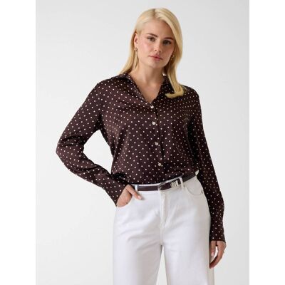 Guess Koszula New Concetta Regular Fit brązowy XL Guess Koszula New Concetta Regular Fit brązowy XL