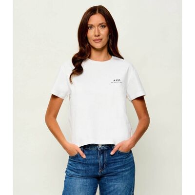 A.P.C. T-shirt Aurore Regular Fit biały XS A.P.C. T-shirt Aurore Regular Fit biały XS
