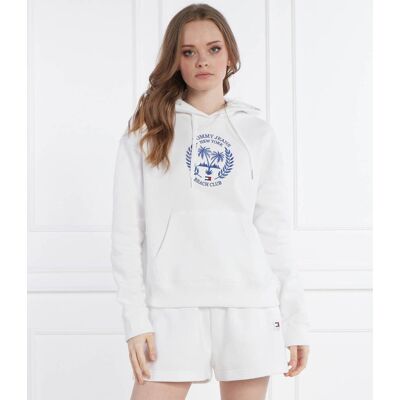 Tommy Jeans Bluza BXY PREP LUXE 2 Loose fit biały XS Tommy Jeans Bluza BXY PREP LUXE 2 Loose fit biały XS