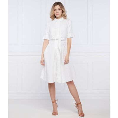 Polo Ralph Lauren LAUREN RALPH LAUREN Lniana sukienka WAKANA biały XS Polo Ralph Lauren LAUREN RALPH LAUREN Lniana sukienka WAKANA biały XS