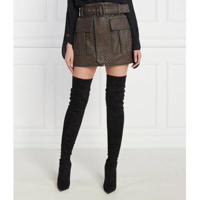 Balmain Skórzana spódnica brązowy 40 Balmain Skórzana spódnica brązowy 40