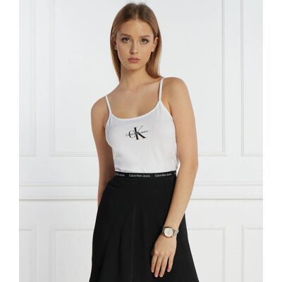Calvin Klein Jeans Top Regular Fit biały XS Calvin Klein Jeans Top Regular Fit biały XS