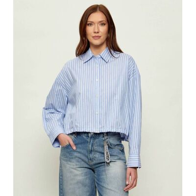 Pinko Koszula CAMMIE Cropped Fit niebieski 42 Pinko Koszula CAMMIE Cropped Fit niebieski 42