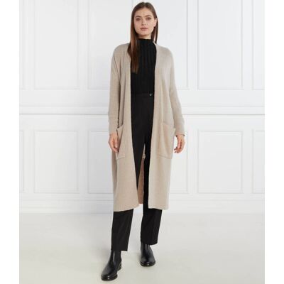 Marella SPORT Wełniany kardigan Relaxed fit beżowy XL Marella SPORT Wełniany kardigan Relaxed fit beżowy XL
