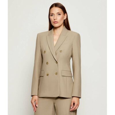 Patrizia Pepe Marynarka Slim Fit z dodatkiem wełny beżowy 38 Patrizia Pepe Marynarka Slim Fit z dodatkiem wełny beżowy 38