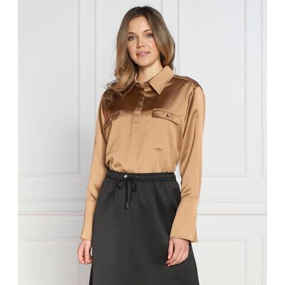 Boss BLACK Satynowa koszula Besatina Comfort fit brązowy 44 Boss BLACK Satynowa koszula Besatina Comfort fit brązowy 44