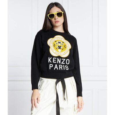 Kenzo Wełniany sweter Regular Fit czarny XS Kenzo Wełniany sweter Regular Fit czarny XS