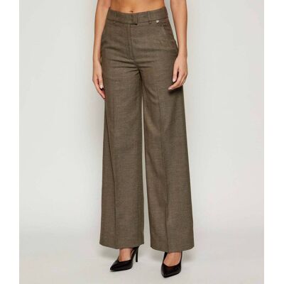 Liu Jo Spodnie Straight fit high waist khaki 42 Liu Jo Spodnie Straight fit high waist khaki 42