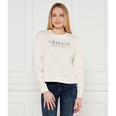 Giorgio Armani Exchange Bluza Regular Fit ecru S Giorgio Armani Exchange Bluza Regular Fit ecru S