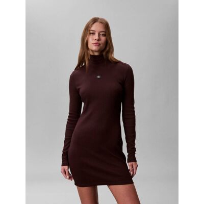 Calvin Klein Jeans Sukienka brązowy XXS Calvin Klein Jeans Sukienka brązowy XXS