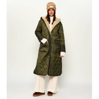 Gaëlle Paris Płaszcz shearling zielony 38 Gaëlle Paris Płaszcz shearling zielony 38
