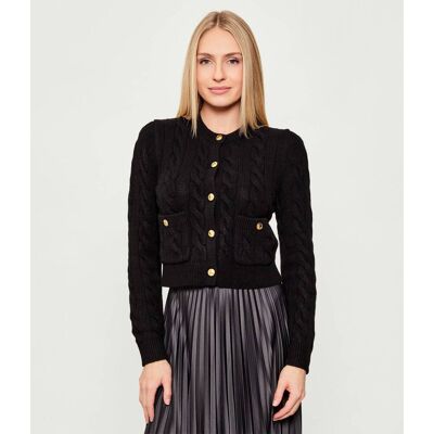 Polo Ralph Lauren Wełniany kardigan Cable Cropped Fit z dodatkiem kaszmiru czarny XL Polo Ralph Lauren Wełniany kardigan Cable Cropped Fit z dodatkiem kaszmiru czarny XL